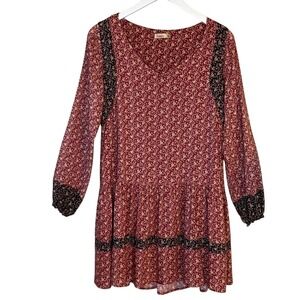 Faherty Sibley Dress in Antique Vines Spice Size XS